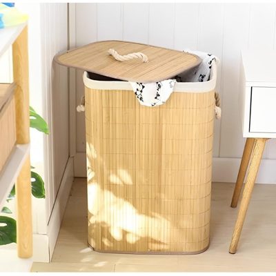 Cesto de roupa bambu